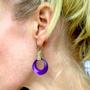 Alexis Bittar pendant earrings - purple